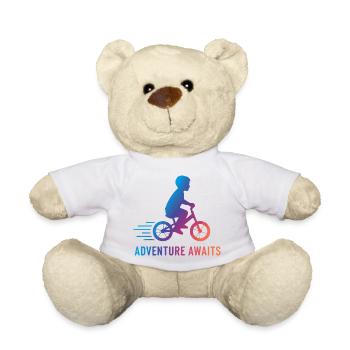 Bike Adventure Awaits Kid Bicycle - Teddy Bear - white - Front