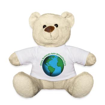 Ohne Schutz kein Umweltschutz  - Teddy - Weiß - Vorne