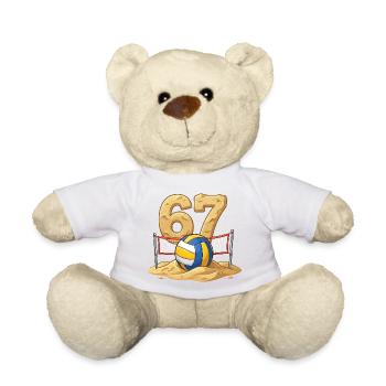 67 Beach Volley Cartoon - Teddy Bear - white - Front