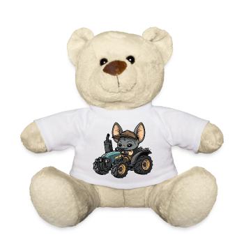 Agriculteur de tracteurs à chauves-souris - Nounours - blanc - Devant