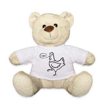 Stolzes Huhn mit F-CAW-F Comic-Spruch - Teddy - Weiß - Vorne
