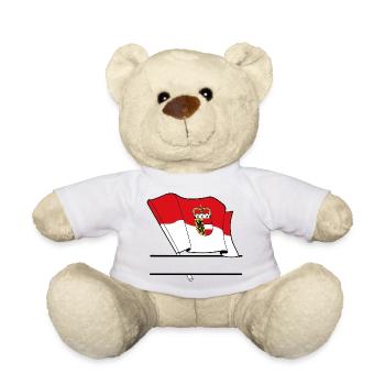 Drapeau de Salzbourg – Espace de noms - Nounours - blanc - Devant