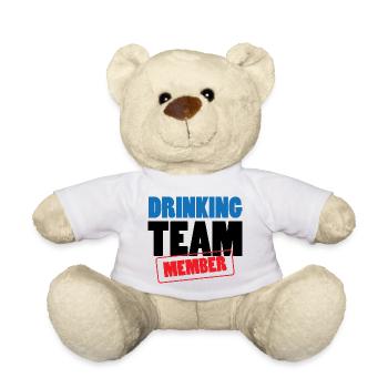 Mitglied des Trinkteams / Alkohol - Teddy - Weiß - Vorne