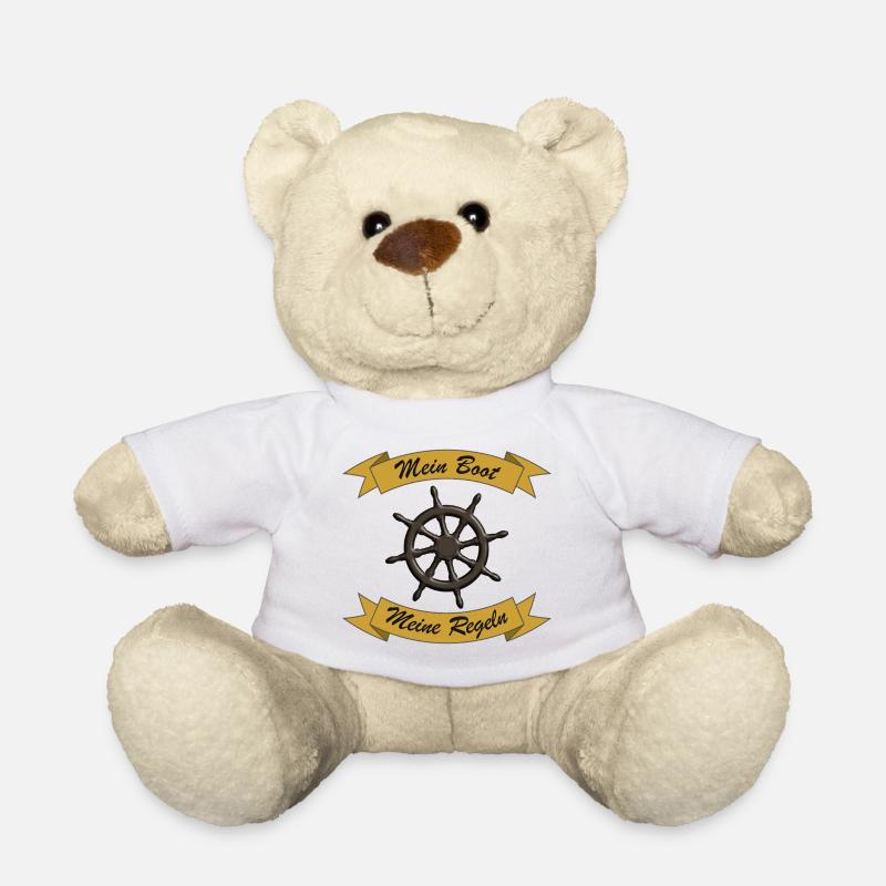 My Boat, My Rules - Skipper Fun Gift - Teddy Bear - white