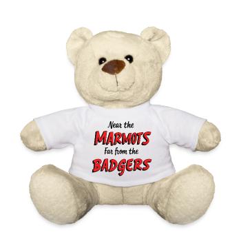 near marmots, far from badgers - Teddy Bear - white - Front