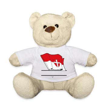 Espace de noms du drapeau de Vienne - Nounours - blanc - Devant