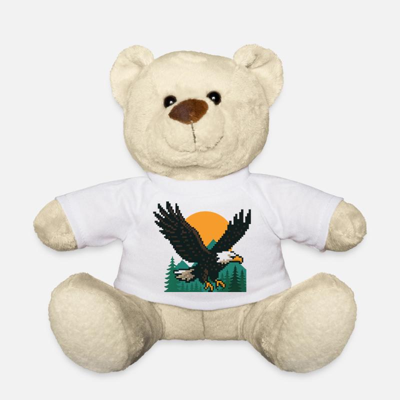 Eagle Pixel – Sunset in the mountains - Teddy Bear - white