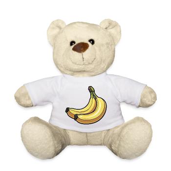 Leuchtende Bananen Cartoon - Teddy - Weiß - Vorne