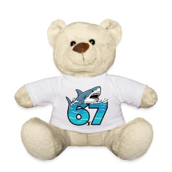 Shark Over 67 Wave Burst - Teddy Bear - white - Front
