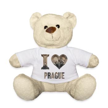 Prag – Stein & Gotische Bögen - Teddy - Weiß - Vorne