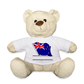 New Zealand – Text space - Teddy Bear - white - Front