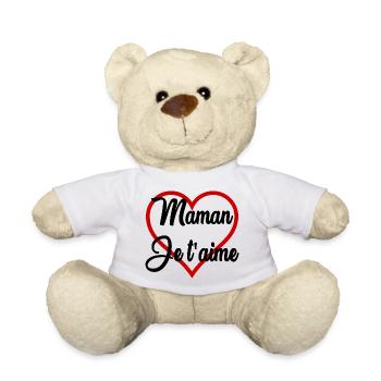 HEART. MAMMA. MOTHER'S DAY. PARTY. HAPPY BIRTHDAY - Teddy Bear - white - Front