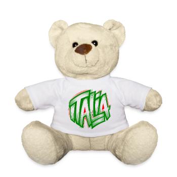 Italia Graffiti green-red - Teddy Bear - white - Front