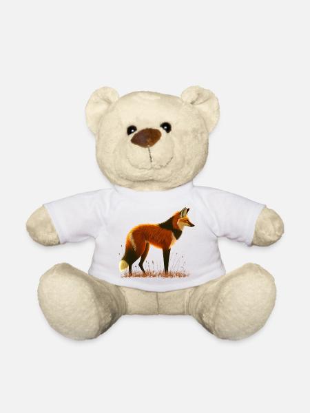 Mähnenwolf - Teddy - Weiß