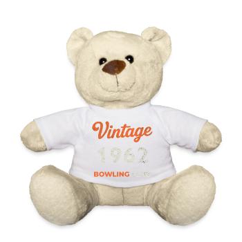 Vintage 1962 – Bowling Club Retro Geburtsjahr - Teddy - Weiß - Vorne