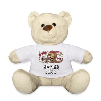 Hi-Yah I Am 6 Karate Pangolin - Teddy Bear - white - Front