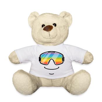 Skibrille Regenbogen Smile Apres-Ski - Teddy - Weiß - Vorne