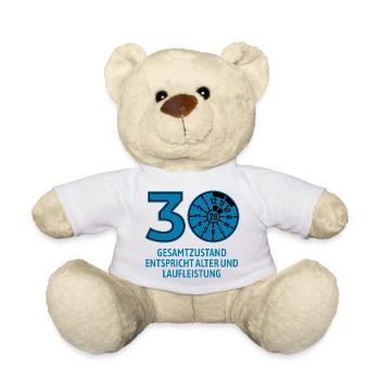 HU January 2026 - 30 Years - Birthday Gift - Teddy Bear - white - Front