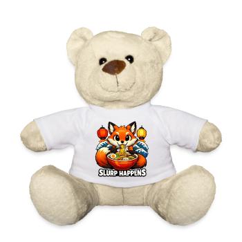 Fox Ramen Slurp Happens - Teddy Bear - white - Front