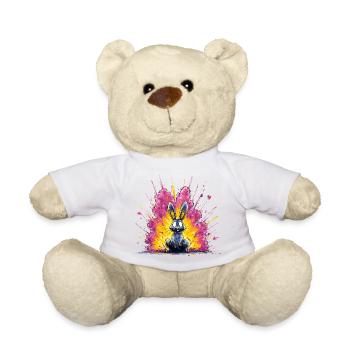 Knallbunter Hase Blitz - Teddy - Weiß - Vorne