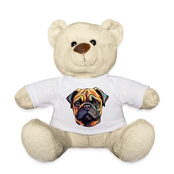 Pug Hund - Teddy - Weiß - Vorne