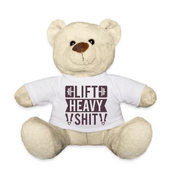 Fitness Motivation Bodybuilder Lift Heavy Shit - Teddy - Weiß - Vorne