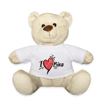 Coeur Vélo et Pédales - Nounours - blanc - Devant