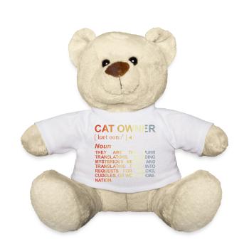 Signification de propriétaire de chat - Nounours - blanc - Devant