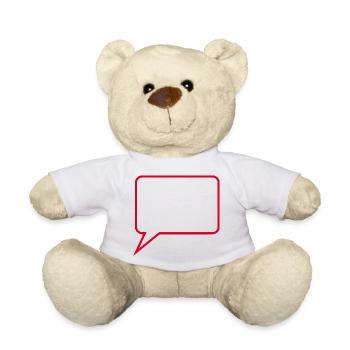 Sprechblase_Comic_rot2 - Teddy - Weiß - Vorne