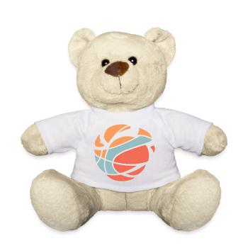 Abstract Basketball Burst - Teddy Bear - white - Front