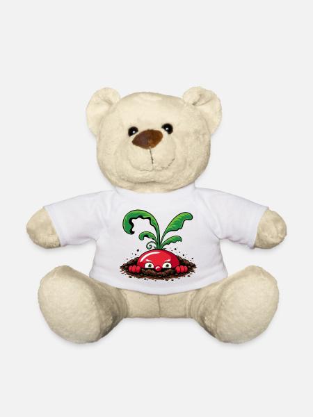 Neugieriges Radieschen aus der Erde - Teddy - Weiß