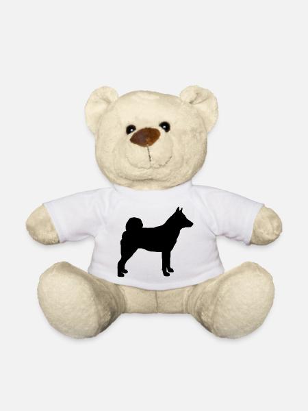 Norwegian Elkhound - Teddy Bear - white