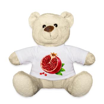 Halber Granatapfel realistisch   - Teddy - Weiß - Vorne
