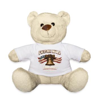 250 ans d’anniversaire de l’Amérique de Freedom Rings - Nounours - blanc - Devant