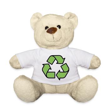 Plan du panneau de recyclage - Nounours - blanc - Devant