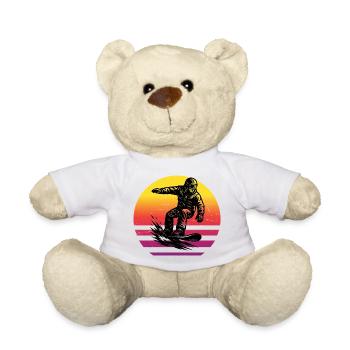 Ein Motiv nur für Snowboard - Teddy - Weiß - Vorne