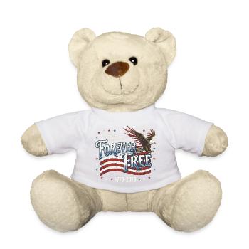 250 Jahre Amerika-Jubiläum Forever Free Eagle - Teddy - Weiß - Vorne