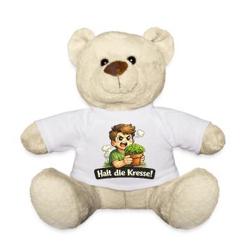 Hold the Cress Funny Pun Pun Shirt - Teddy Bear - white - Front