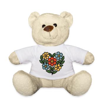 Blumenstrauß Folk-Stil - Teddy - Weiß - Vorne