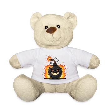 Explosives Grinsen Bombe - Teddy - Weiß - Vorne