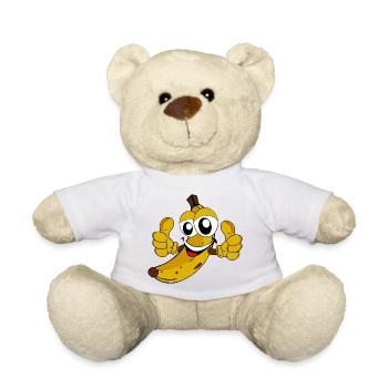 Fröhliche Banane - Teddy - Weiß - Vorne