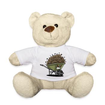 Angry Rubble Cart - Teddy Bear - white - Front
