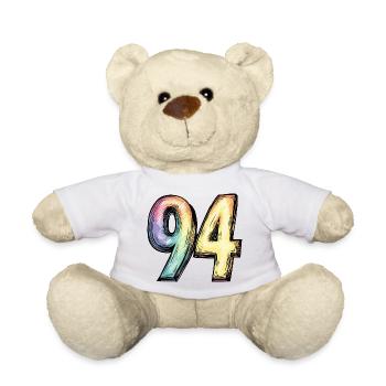 94 Nombre coloré - Nounours - blanc - Devant