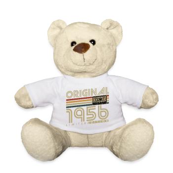 Cadeau d’anniversaire original rétro vintage de 1956 - Nounours - blanc - Devant