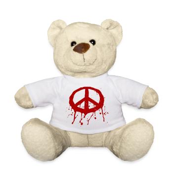 Paz Graffiti Roja - Nounours - blanc - Devant