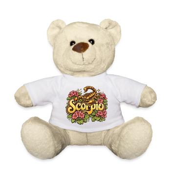 Scorpio Floral Retro Tattoo - Teddy - Weiß - Vorne