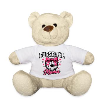 Fussball Mama Süß Niedlich Geschenk - Teddy - Weiß - Vorne