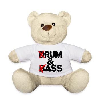 Drum & Bass / Rum & Ass Schlagzeuger Vintage-Musik - Teddy - Weiß - Vorne