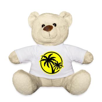 Palm Tree Symbol Beach - Teddy Bear - white - Front