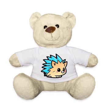 Süßer Kawaii-Igel-Doodle-Cartoon - Teddy - Weiß - Vorne